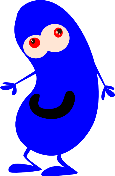 Blue Bean Svg Clip Arts 390 X 595 Px - Bean Clip Art (390x595)