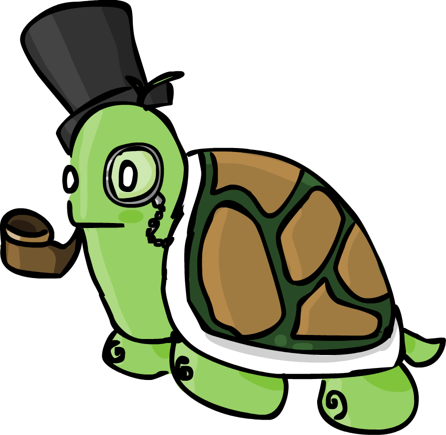 Image - Cartoon Turtle With A Monocle (893x870)