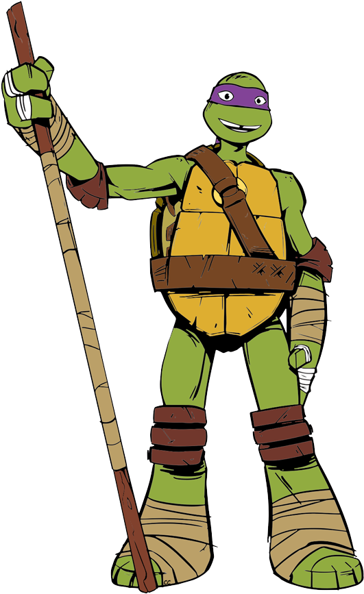 Ninja Turtles Clipart Cartoon - Donatello 2012 Teenage Mutant Ninja Turtles (539x876)