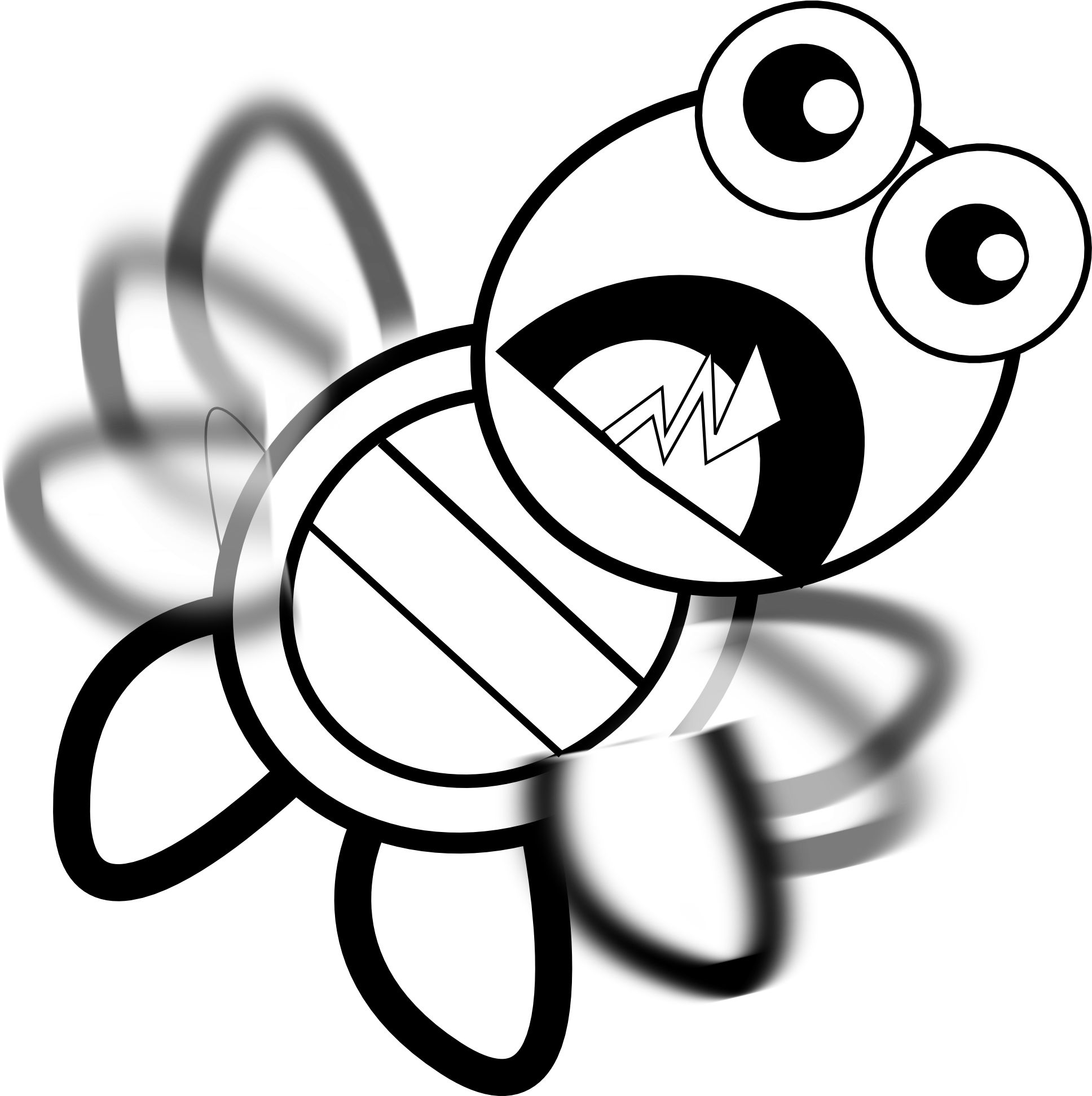 Feraliminal Turtle Flapping Black White Clipartist - Turtle (1979x1942)