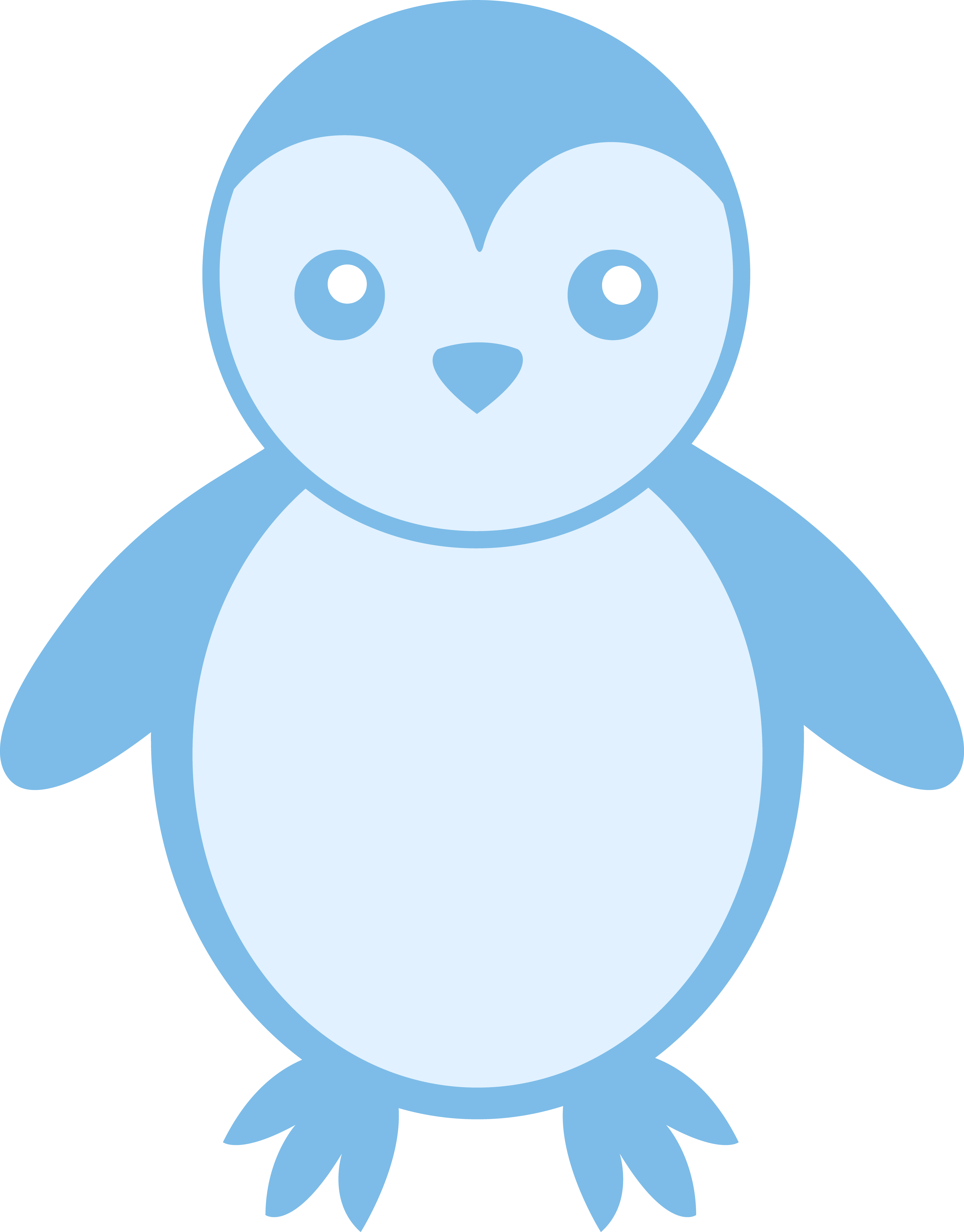 Cartoon Penguin Clipart Transparent - Drawing (5123x6542)