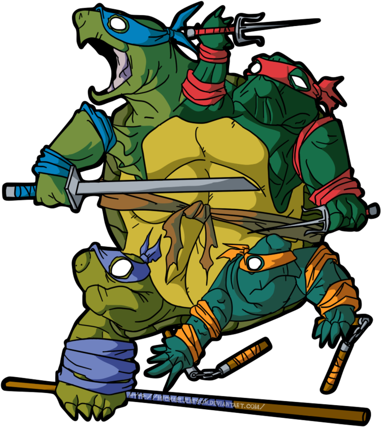 Teenage Mutant Ninja Turtles By Michaeljlarson - Teenage Mutant Snapping Turtles (800x889)