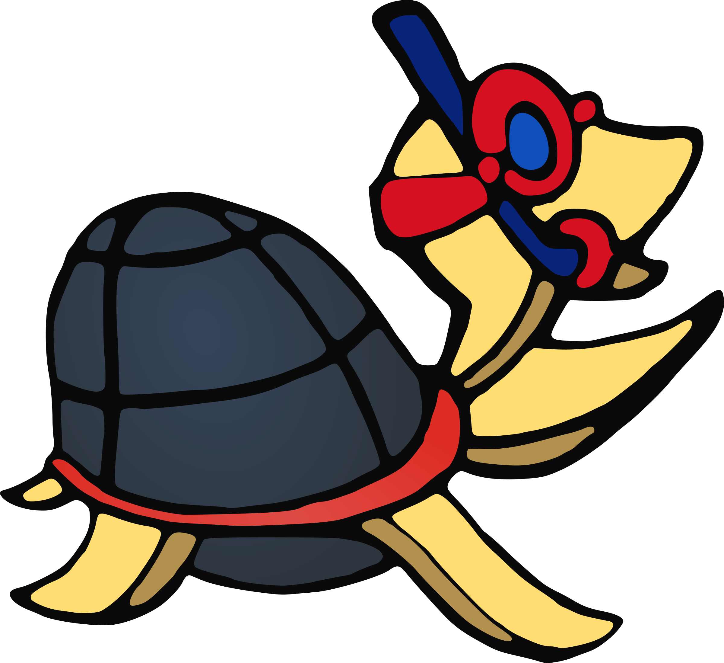 Turtle Clipart Scuba - Cartoon Turtle Snorkeling (2400x2196)