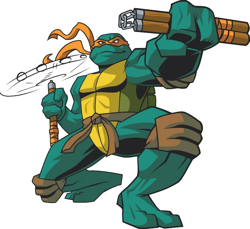 Michelangelo Ninja Turtle Clip Art - Teenage Mutant Ninja Turtles 2003 Michelangelo (799x730)