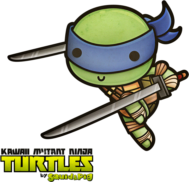 Kawaii Mutant Ninja Turtles By Squidpig - Baby Leonardo Ninja Turtle (800x800)