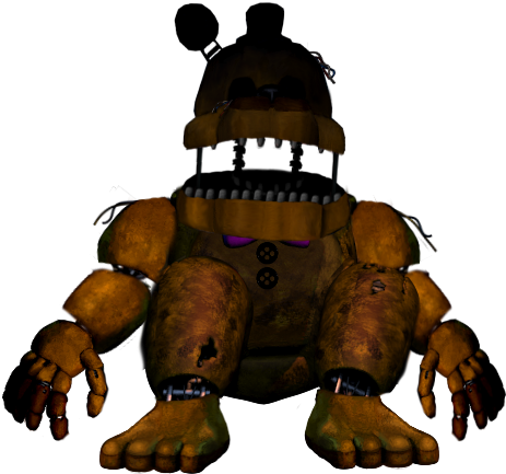 Withered Golden Freddy By Woodyfromtexas - Fnaf 1 Golden Freddy (505x505)
