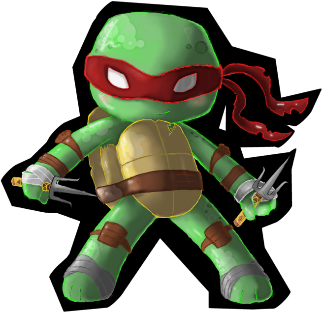 Chibi Raphael By Animewaterfall - Tmnt Raphael Chibi (900x675)
