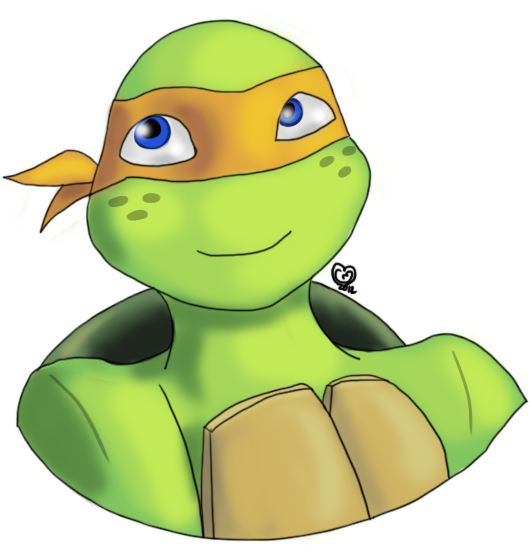 2012 Mikey By Zeenovos - Tmnt Mikey Drawing (605x598)