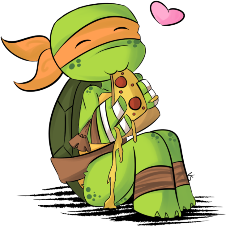 Pizza Love By Valorie-sonsaku - Ninja Turtles Mikey Pizza (1024x1024)