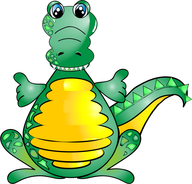 Clipart Alligator Free - Gambar Buaya Kartun Lucu (2344x2242)