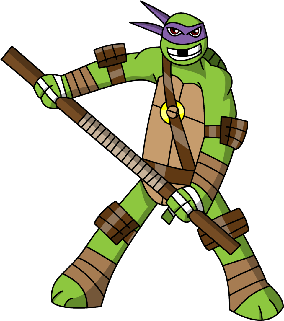 Ninjawoodpeckers91 The Smart Turtle Is Ready To Fight - Cartoon (1024x1307)