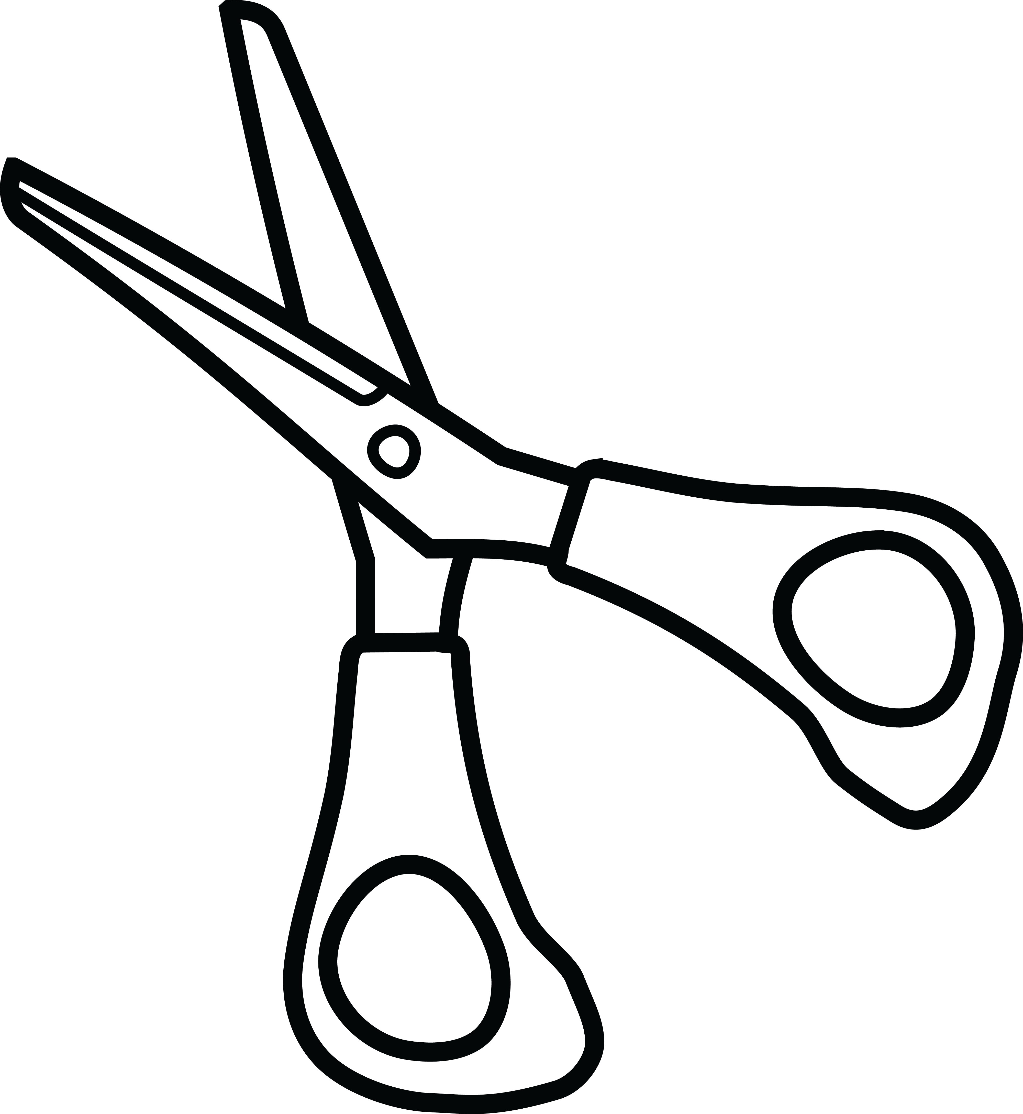 Free Clipart Of A Pair Of Scissors - Black And White Scissors Clip ...