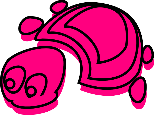 Small Pink Tortoise Clip Art - Pink Tortoise (600x446)