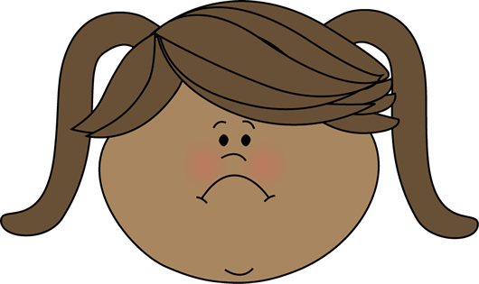 Clipart Sad Face Girl - Happy Girl Face Cartoon (530x315)
