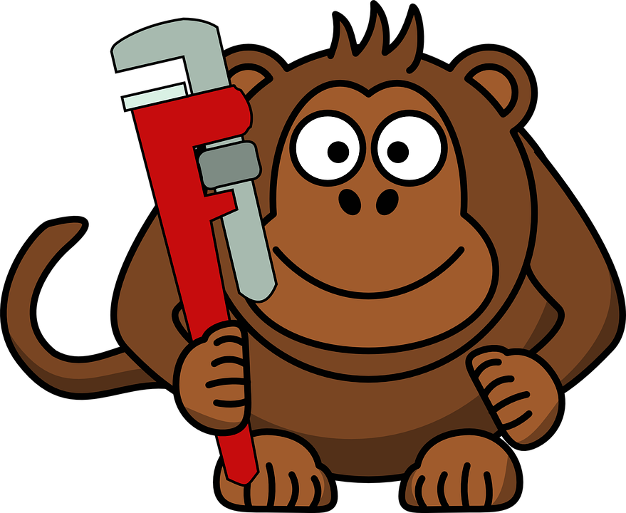 Clipart Smart Inspiration Monkey Clipart Free Wrench - Monkey Bumped His Head (2400x1966)