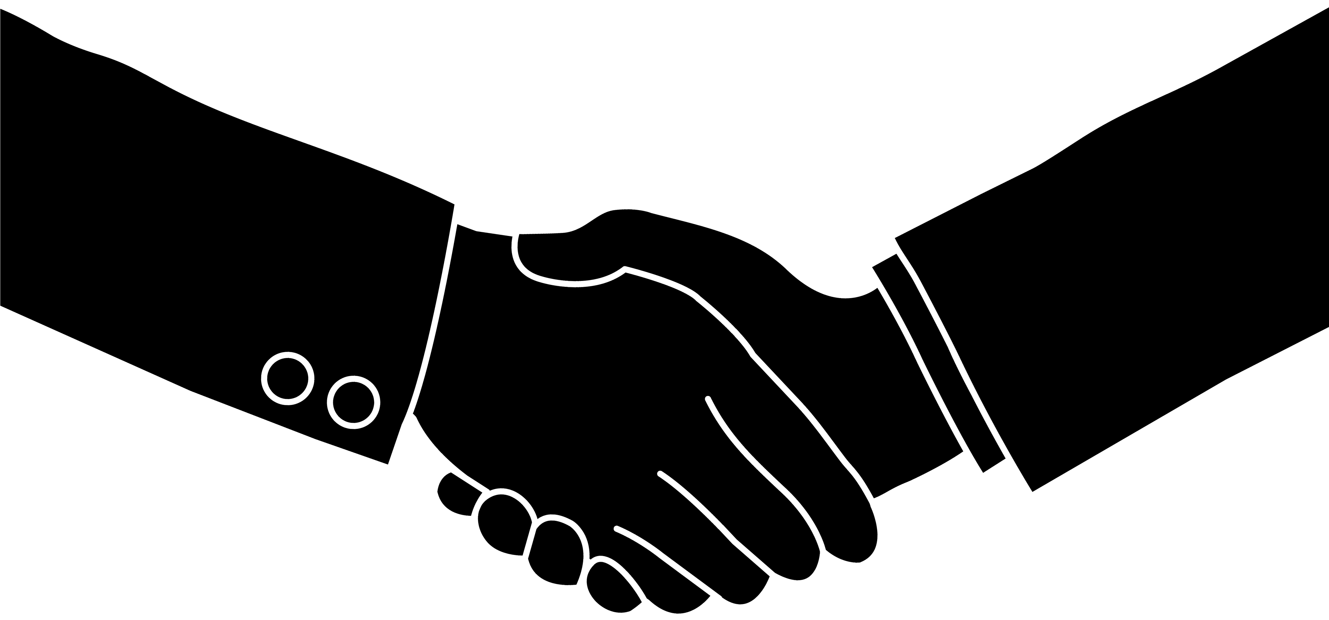 Business Handshake Black Silhouette - Ask For The Order! The Professional Sales (4781x2383)
