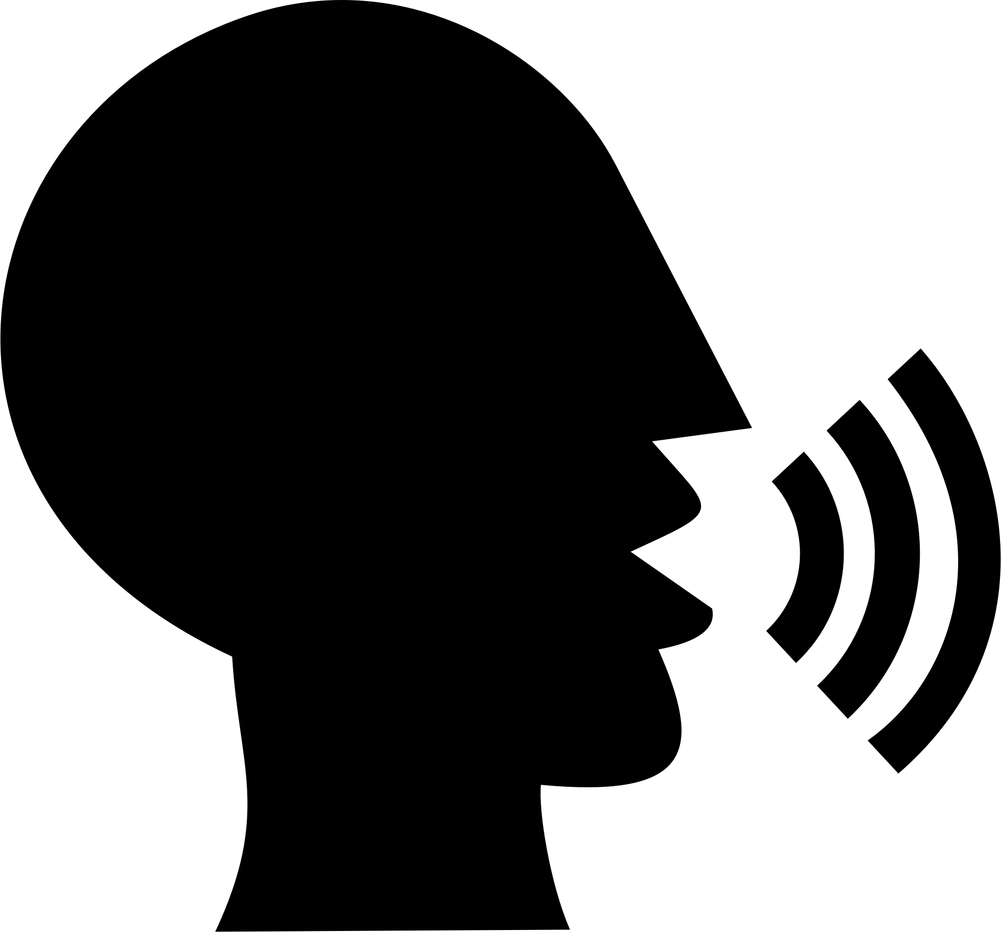 Talking Head Silhouette Vector Clipart Image - Talking Png (1984x1848)