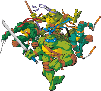 Teenage Mutant Ninja Turtles Logo - Kickin' It Old School Coloring Book (teenage Mutant (400x400)