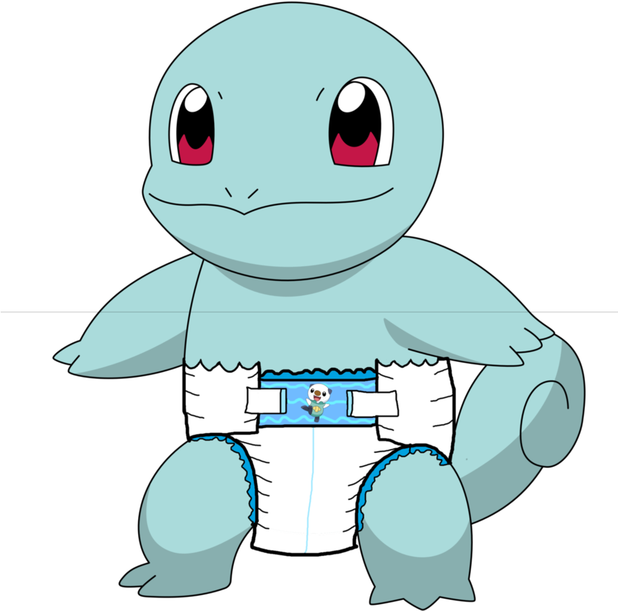 Diapered Squirtle By Ryanthescooterguy - Pokemon Turtle (894x894)