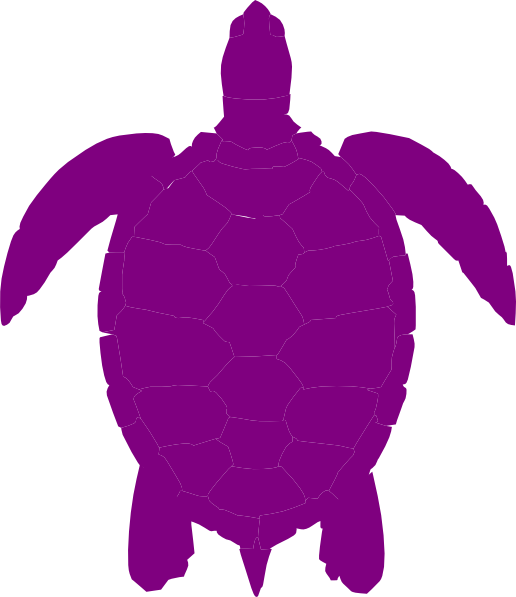 Plum Sea Turtle Clip Art At Clker - Sea Turtle Clip Art (516x597)