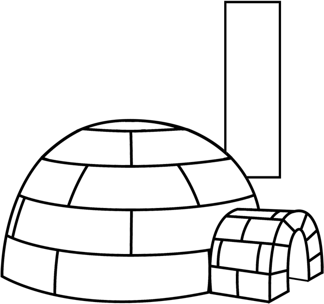 Free Letter I Coloring Worksheets Pdf These Are Suitable - Igloo Clipart Black And White (670x676)