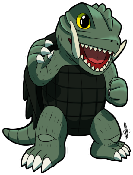 A Little Gamera For The Turtle's 52nd Birthday - Gamera Chibi (500x591)