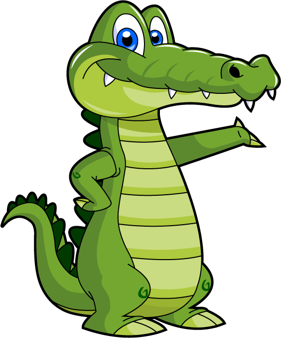Cute - Alligator - Clipart - Crocodile Cartoon (564x677)