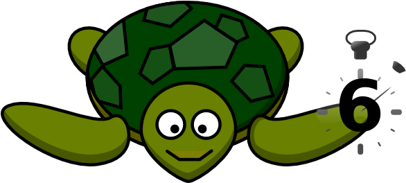 Tortoise With Stopwatch Clip Art At Clker - Sea Turtle Clipart (600x263)