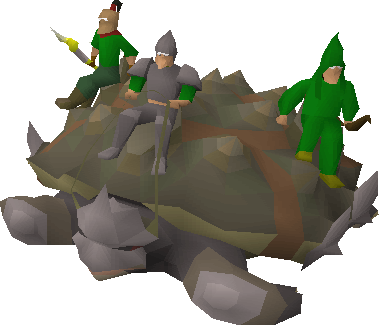 Tortoise With Riders - Runescape War Tortoise (379x325)