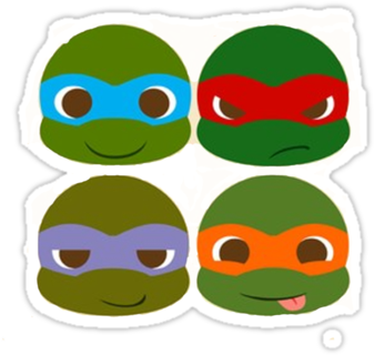 Teenage Mutant Ninja Turtles Faces - Cute Teenage Mutant Ninja Turtles (375x360)