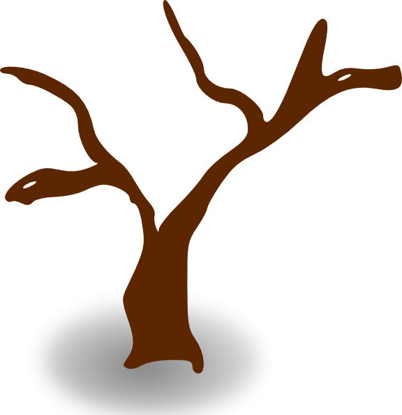 Free Vector Rpg Map Symbols Deserted Tree Clip Art - Tree Clip Art (576x595)