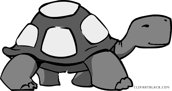 Cute Turtle Animal Free Black White Clipart Images - Turtle Talk Speech Therapy (600x317)