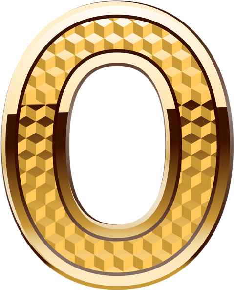 Gold Number Zero Png Clip Art Image - Circle (484x600)