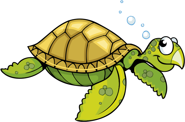 Sea Turtle Tortoise Cartoon - Green Sea Turtle Cartoon (762x526)