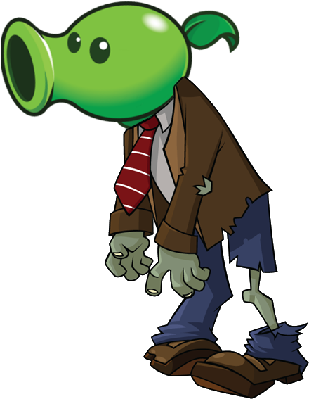 Hd Peashooter Zombie - Plants Vs Zombies Zombies (482x662)