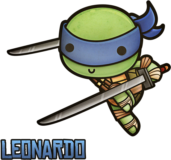 Kawaii Mutant Ninja Turtles By Squid&pig , Via Behance - Kawaii Mutant Ninja Turtles Canvas Print - Small (600x600)