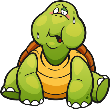 Clipart Yorgun Düşmüş Kaplumbağa - Vector Graphics (458x412)