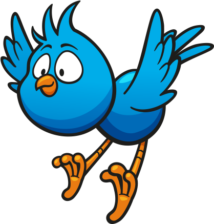 Clipart Inişe Geçen Kuş - Birds Cartoon (470x507)