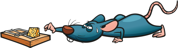 Clipart Tuzaktan Peynir Kapmaya Çalışan Fare - Illustration (590x383)