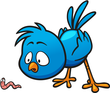 Clipart Solucan Izleyen Kuş - Birds Cartoon (470x439)