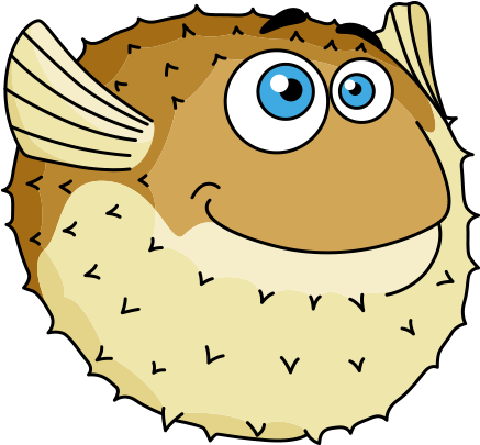 Clipart Balon Balığı - Cartoon (528x507)