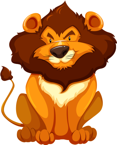 Clipart Aslan - Lion In Cartoon Version (550x498)
