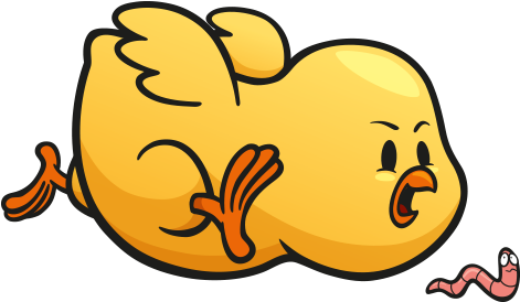 Clipart Solucan Peşinden Koşan Civciv - Civciv Png (470x435)