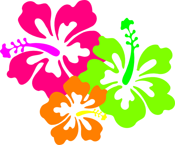 Hibiscus Candyleiscious Lei Clip Art - Hibiscus Clip Art (600x496)