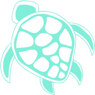 Turtle Decal With Holes - Transparent Sea Turtle Clipart (400x500)