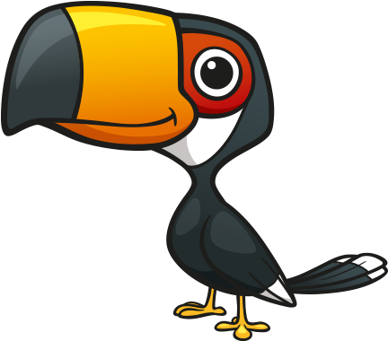 Clipart Tukan Kuşu - 犀 鸟 卡通 (498x421)