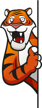 Clipart Bir Şeyin Ardından Bakan Kaplan - Tiger (452x435)