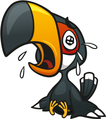 Clipart Ağlayan Tukan Kuşu - 犀 鸟 卡通 (486x421)