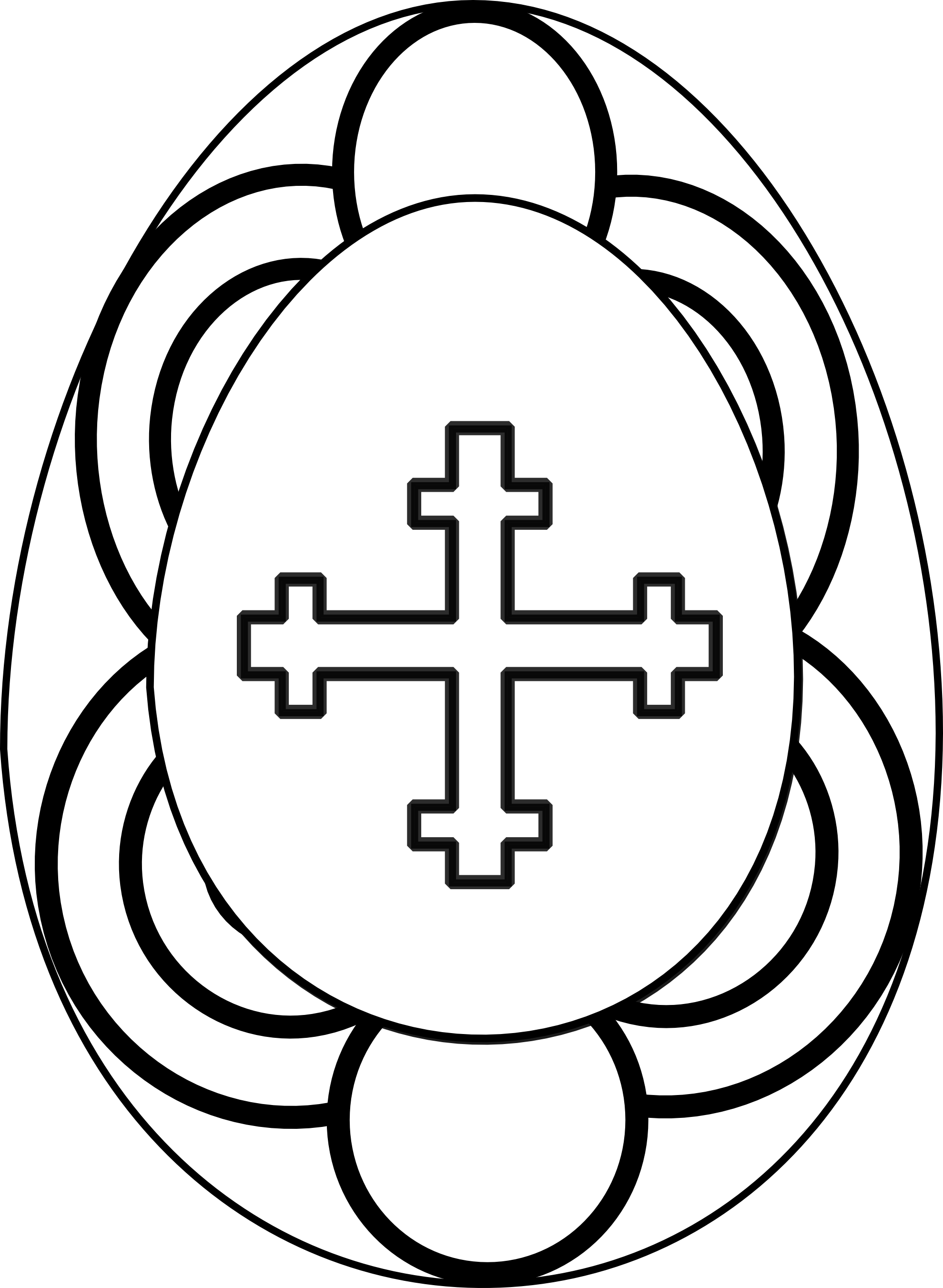 Pysanka Egg Sheet Page Black White - Pysanky Eggs Black And White (1979x2703)