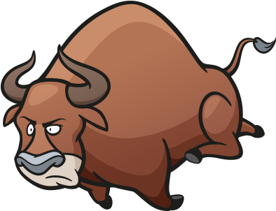 Clipart Saldırıya Geçen Boğa - Oxen Cartoon (452x435)